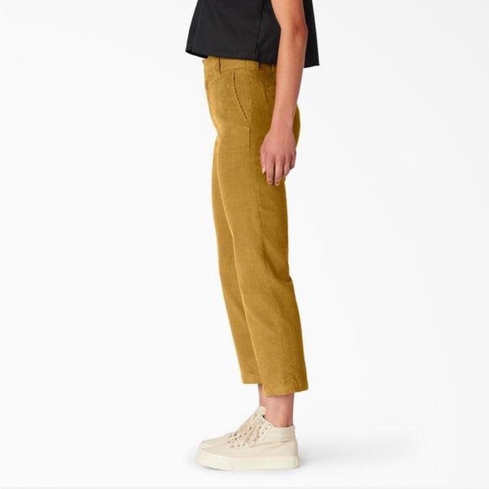 Mustard Corduroy Cropped Pants - Picture 2 of 6